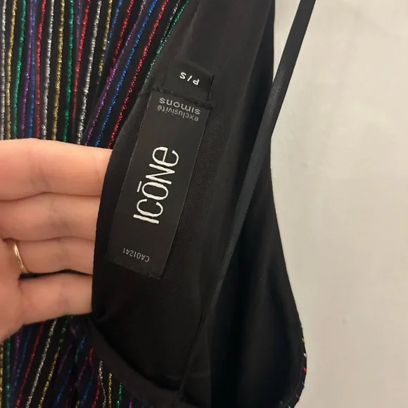 Simons Multicolor Striped Backless Dress - Picture 5 of 5